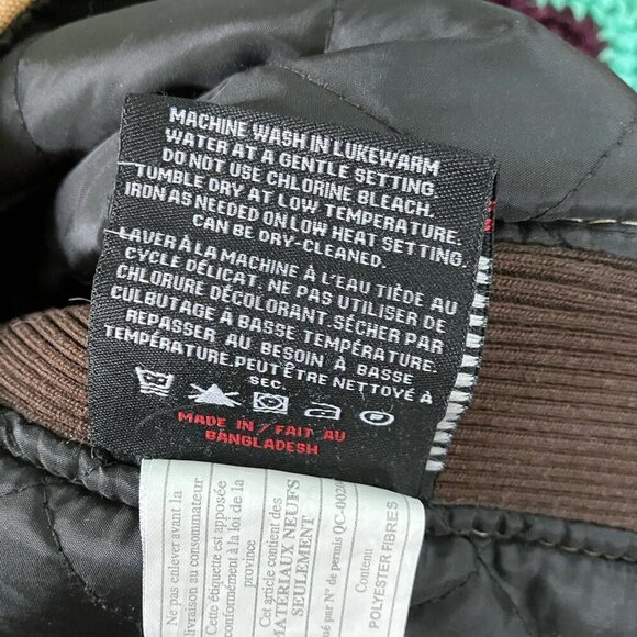 Vintage Tough Duck Canvas Vest Mens XL Brown Home Hardware Quilted Full Zip - Picture 9 of 11